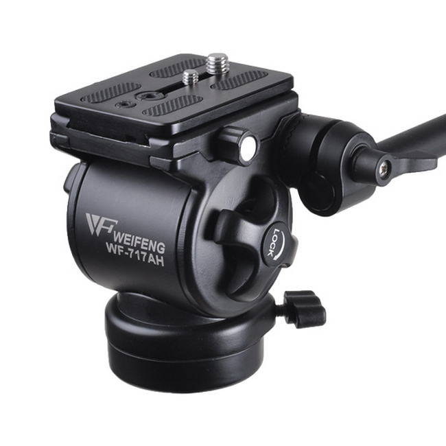 E-IMAGE Weifeng EI-717AH ( 717A, 3453, 3451 ) Fluid Drag Tripod Head Flat Base ( 0 - 6 Kg )