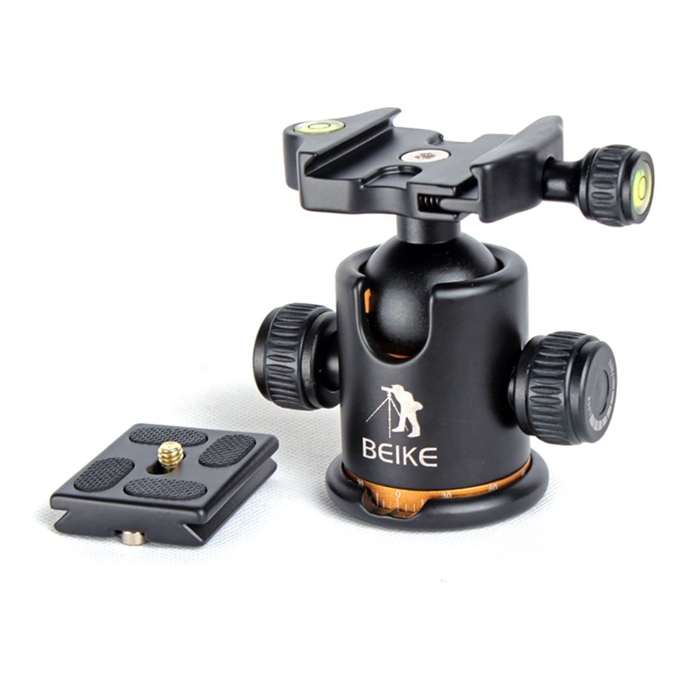 BEIKE 03 Camera Tripod Ball Head Ballhead with Quick Release Plate 1/4"