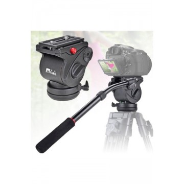 JieYang JY0606H Fluid Drag Video Tripod Head Flat Base ( 6Kg )